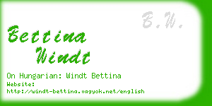 bettina windt business card